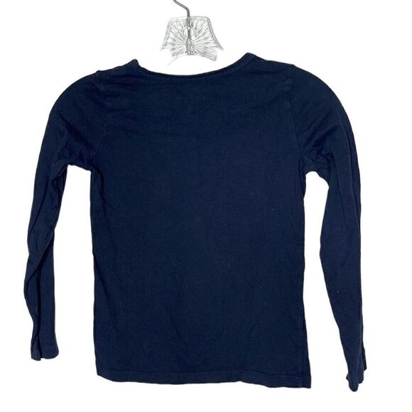 J.Crew Crewcuts Collectible Sequins Bow Long Sleeve Navy Shirt. Size 10. - Picture 4 of 6